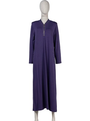 Taşlı Eşortman Elbise Mor