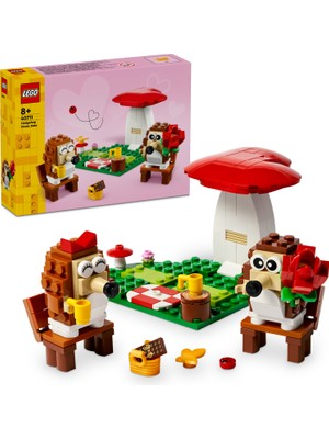 LEGO® Iconic Kirpi Pikniği 40711 - 8 Yaş & Üzeri Çocuklar için Hayvan Figürü İçeren Yaratıcı Oyuncak Yapım Seti (166 Parça)