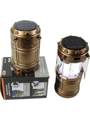 Avcı Feneri Kamp Lambası Şarjlı USB Girişi Solar (5047)