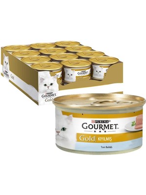 Purina Gourmet Gold Kıyılmış Ton Balığı Etli Kedi Konservesi 85 gr x 12'li Paket