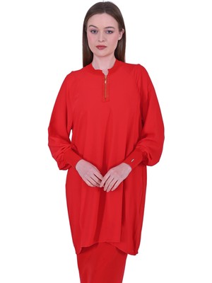 Evaze Tunik Kırmızı
