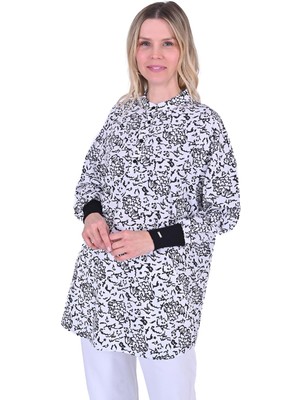 Pamuk Tunik Siyah-Ekru