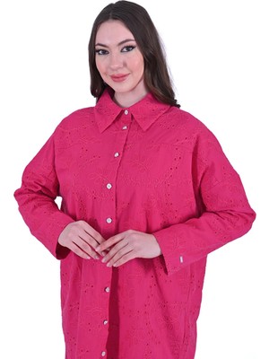 Poplin Gömlek Fuşya