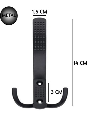 Nublado Trs Siyah Noktalı Vestiyer Askı Dolap Askısı 14 cm Metal Malzeme ile Modern Tasarım