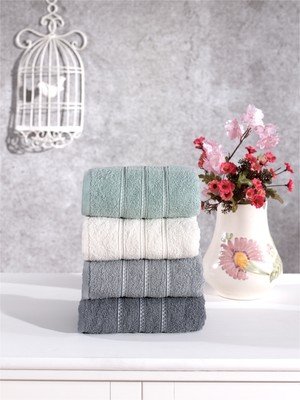 Pamuklu 4'lü El Yüz Havlu Seti Takımı Günlük Çeyizlik El Yüz Havlusu