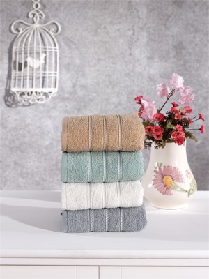 Pamuklu 4'lü El Yüz Havlu Seti Takımı Günlük Çeyizlik El Yüz Havlusu