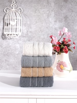 Pamuklu 4'lü El Yüz Havlu Seti Takımı Günlük Çeyizlik El Yüz Havlusu