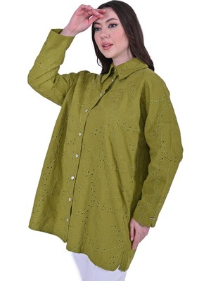 Poplin Gömlek Yağyeşili