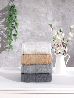 Pamuklu 4'lü El Yüz Havlu Seti Takımı Günlük Çeyizlik El Yüz Havlusu