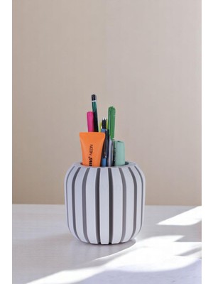 Kalemlik Masa Kalemliği Organizer Kalemlik Beyaz Renk Model 79