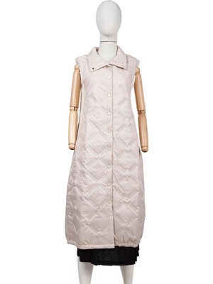 Pervane Kapitone Yelek Krem