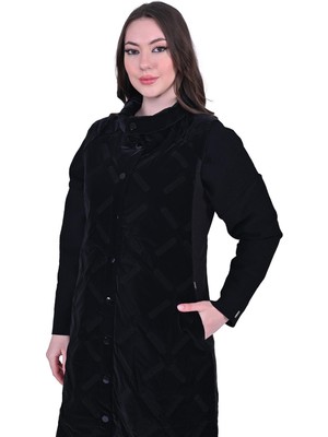 Pervane Kapitone Yelek Siyah