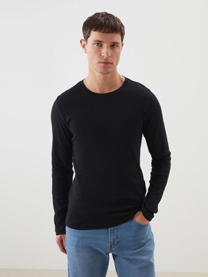 Bisiklet Yaka Erkek Sweatshirt  (W5)