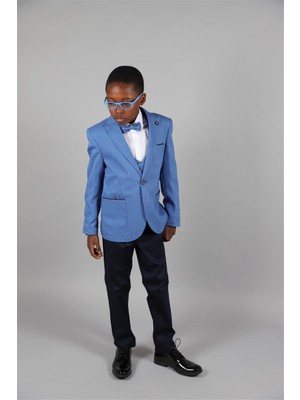 03 - 14 Yaş Erkek Çocuk Mavi Takım Elbise