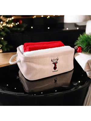 Boy Telli Organizer Bej Panama Geyik Baskılı