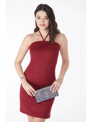 Bağcık Detaylı Abiye Elbise