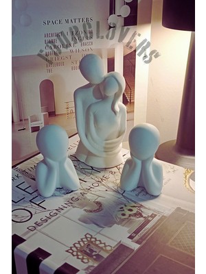 Dekoratif 2 Çocuklu Aile Seti