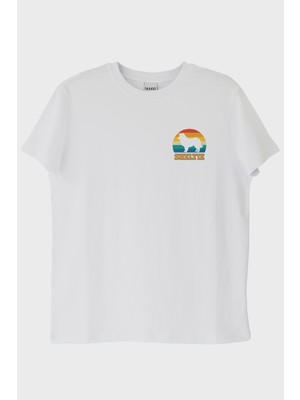 Nuugg Sheltie Baskılı Retro Köpek Tasarımlı Beyaz Tişört (Xs)