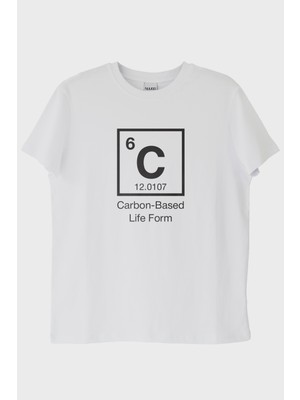 Nuugg Carbon-Based Life Form Baskılı Beyaz Tişört (Xl)