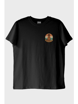 Nuugg Groundhog Day Retro Baskılı Tasarım Siyah Tişört (Xs)