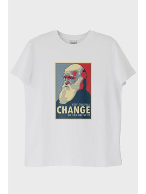Nuugg Very Gradual Change Baskılı Beyaz Tişört (S)