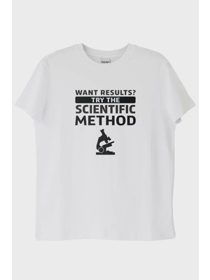 Nuugg Want Results? Try The Scientific Method Baskılı Beyaz Tişört (Xxl)