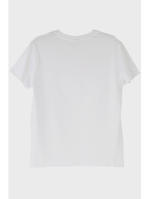 NUUGG I Don’t Believe in Humans Uzaylı Baskılı %100 Pamuk Beyaz Tişört