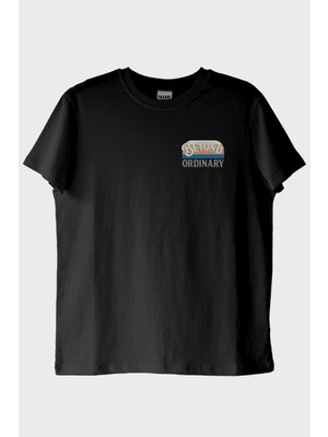 Nuugg Beyond Ordinary Baskılı Siyah Tişört (L)