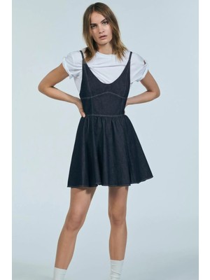 Allbucks Zara, Denim Volanlı Mini Elbise Trf ABZRA1084