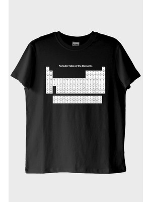 NUUGG Periodic Table of the Elements Baskılı Siyah Tişört