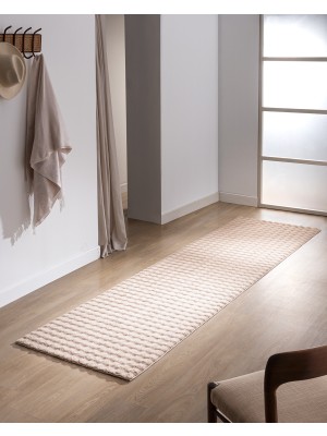Madame Coco Vivre Bubble Halı - Krem - 80x300 cm