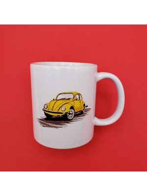 Cona Home Sarı Vosvos Tasarım Kupa Bardak