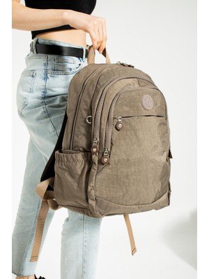 Unisex Okul Çantası Klinkır Kumaş Günlük Sırt Çantası Çok Cepli Hafif Yağmur Geçirmez 38*28 cm