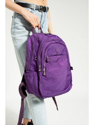 Unisex Okul Çantası Klinkır Kumaş Günlük Sırt Çantası Çok Cepli Hafif Yağmur Geçirmez 38*28 cm