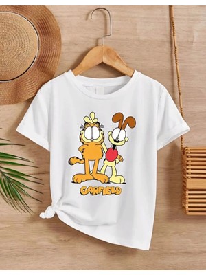 Çocuk Unisex Baskılı T-Shirt - Beyaz