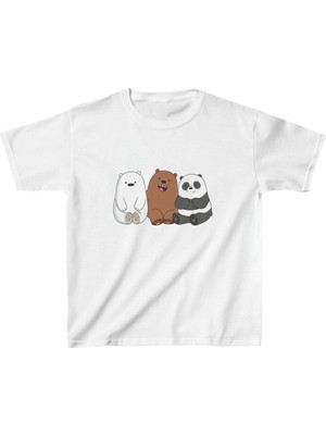 Çocuk Unisex Baskılı T-Shirt - Beyaz