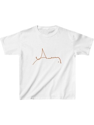 Unisex Çocuk Baskılı T-Shirt - Beyaz
