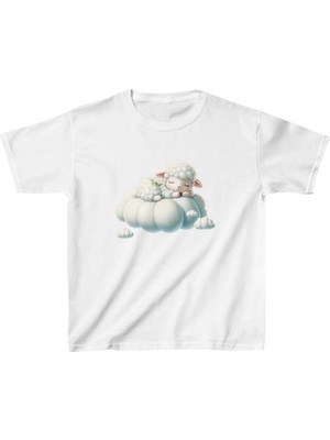 Unisex Çocuk Baskılı T-Shirt - Beyaz