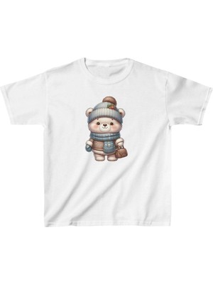 Unisex Çocuk Baskılı T-Shirt - Beyaz