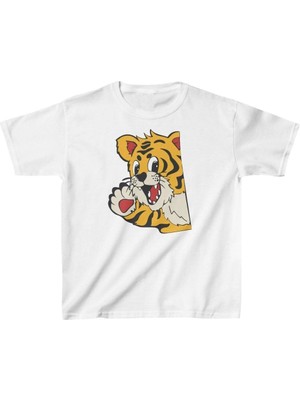 Unisex Çocuk Baskılı T-Shirt - Beyaz