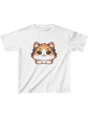 Unisex Çocuk Baskılı T-Shirt - Beyaz