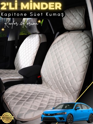 Honda Civic Fe1 Uyumlu 2'li Süet Oto Koltuk Minderi | Terletmez | Universal | Oto Aksesuar | A4
