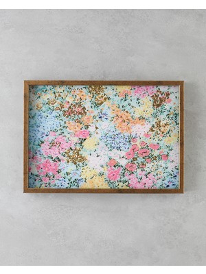 English Home Akuante Dekoratif Tepsi 30X42 cm Multicolor Renkli Malzeme Özellikleri ile Şık Tasarım