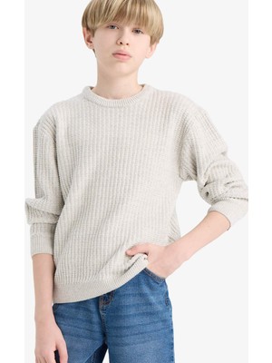 DeFacto Bisiklet Yaka Triko Kazak Erkek Çocuk C9468A825AU