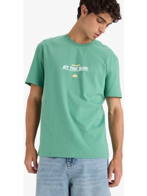 DeFacto %100 Pamuk Regular Fit Bisiklet Yaka Baskılı Kısa Kollu Tişört F8541AX25HS