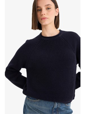 DeFacto Regular Fit Bisiklet Yaka Triko Kazak L2567AZ25WN