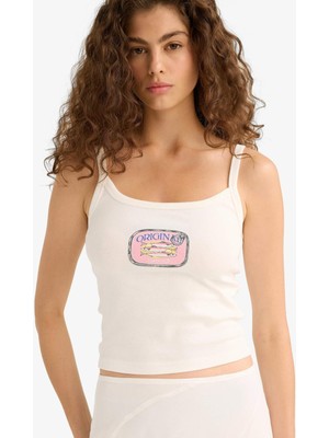 DeFacto Fitted Baskılı Ribana Atlet F8632AX25HS