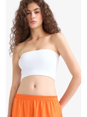 DeFacto Fitted Seamless Straplez Bluz F9409AX25HS