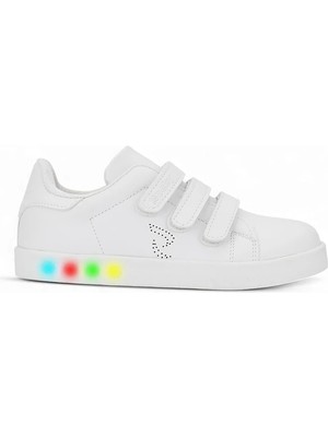 Simple Cırt Cırtlı Bağcıksız Rahat Günlük Kullanım Ortopedik Işıklı Spor Ayakkabı ve Sneaker