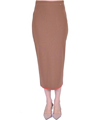 Etek Ucu Renkli Triko Etek Toprak